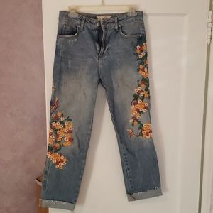 Free People embroided jeans
